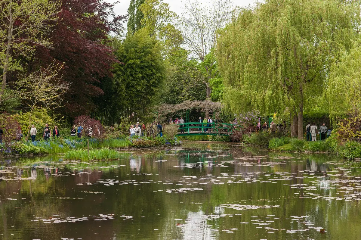 Claude Monet's pink house and flower garden in Giverny, Normandy